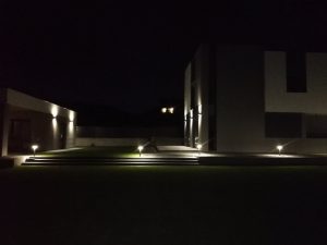 н.п. Новое Поле. Светильники ландшафтной подсветки.