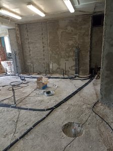 Столовая. Замена электропроводки. Монтаж кабельных линий.