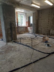 Столовая. Замена электропроводки. Монтаж кабельных линий.